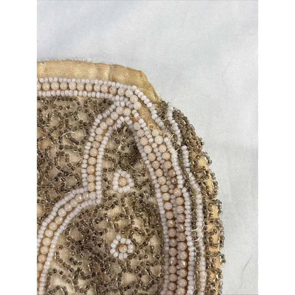 Antique Vintage 20-40s Micro Beaded Evening Purse Handmade in Belgium Flapper